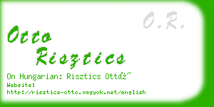 otto risztics business card